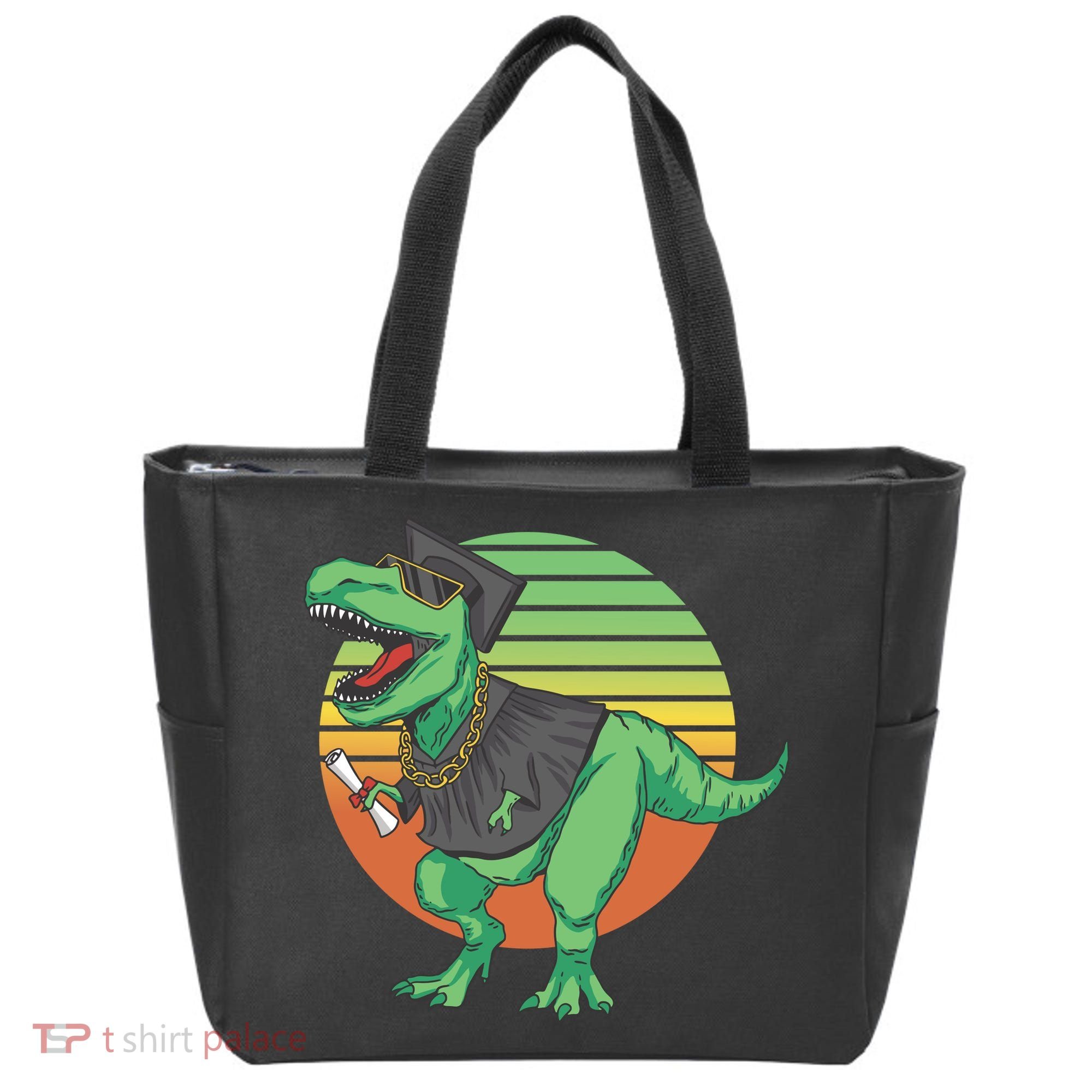 Graduation T Rex Cute Gift Tote Bag