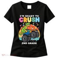 Gamer T Rex On Monster Truck Im Ready To Crush 2nd Grade Boy Women's T-Shirt thumb 0