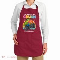 Gamer T Rex On Monster Truck Im Ready To Crush 2nd Grade Boy Apron thumb 2
