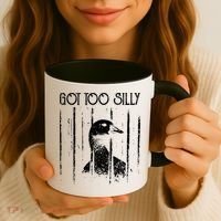 Got Too Silly Goose Meme Funny Jailbird Prison Coffee Mug thumb 3