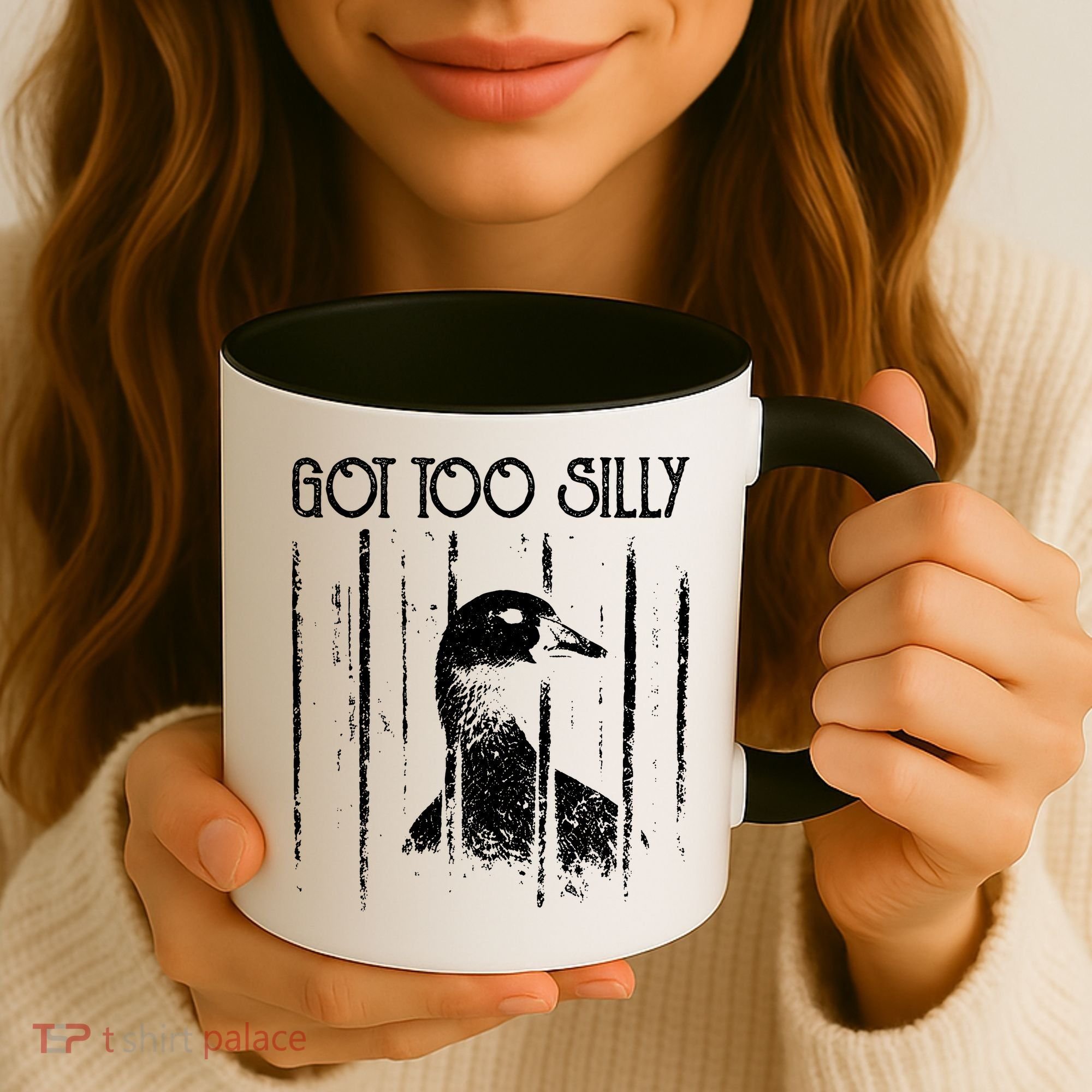 Got Too Silly Goose Meme Funny Jailbird Prison Coffee Mug