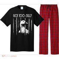 Got Too Silly Goose Meme Funny Jailbird Prison Pajama Set thumb 0