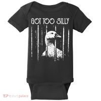 Got Too Silly Goose Meme Funny Jailbird Prison Baby Bodysuit thumb 0
