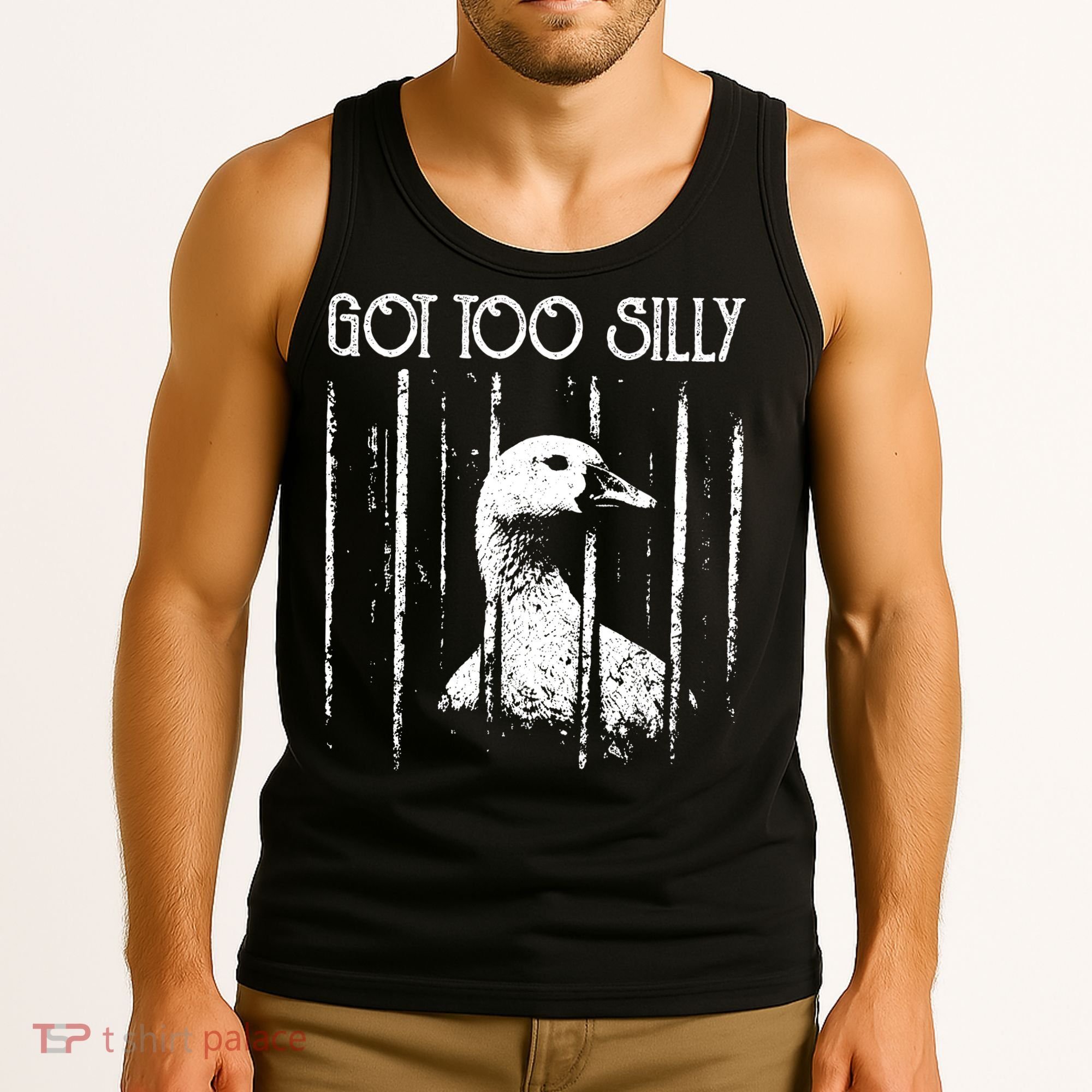 Got Too Silly Goose Meme Funny Jailbird Prison Tank Top
