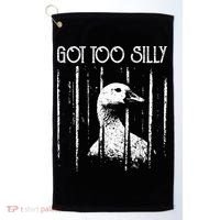 Got Too Silly Goose Meme Funny Jailbird Prison Golf Towel thumb 0