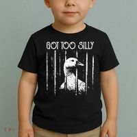 Got Too Silly Goose Meme Funny Jailbird Prison Toddler T-Shirt thumb 2