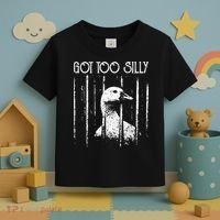 Got Too Silly Goose Meme Funny Jailbird Prison Toddler T-Shirt thumb 3