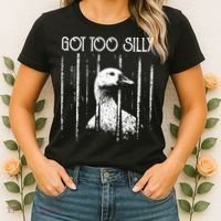 Got Too Silly Goose Meme Funny Jailbird Prison Women's T-Shirt thumb 2