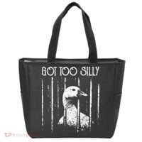 Got Too Silly Goose Meme Funny Jailbird Prison Tote Bag thumb 0