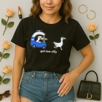 Got Too Silly Goose Police Comfort Colors Boxy T-Shirt thumb 2