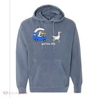 Got Too Silly Goose Police Comfort Colors Garment-Dyed Hooded Sweatshirt thumb 0