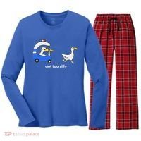 Got Too Silly Goose Police Women's Long Sleeve Flannel Pajama Set  thumb 0