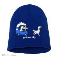 Got Too Silly Goose Police Short Acrylic Beanie thumb 0
