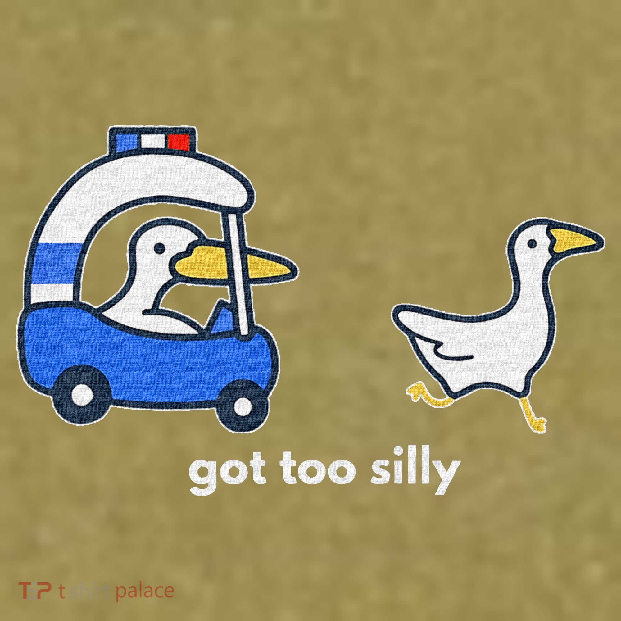 Got Too Silly Goose Police Garment-Dyed Women's Muscle Tee