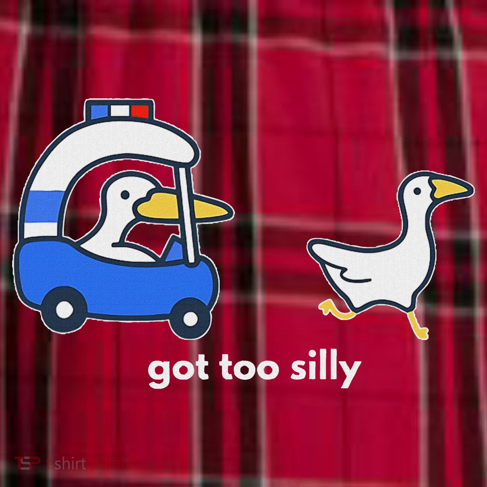 Got Too Silly Goose Police Women's Flannel Plaid Pajama Pants