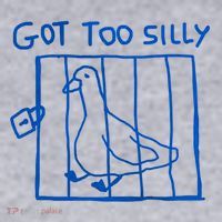 Got Too Silly Funny Duck, Silly Goose Funny, meme Ladies Heavyweight Boxy Pullover Hoodie thumb 2