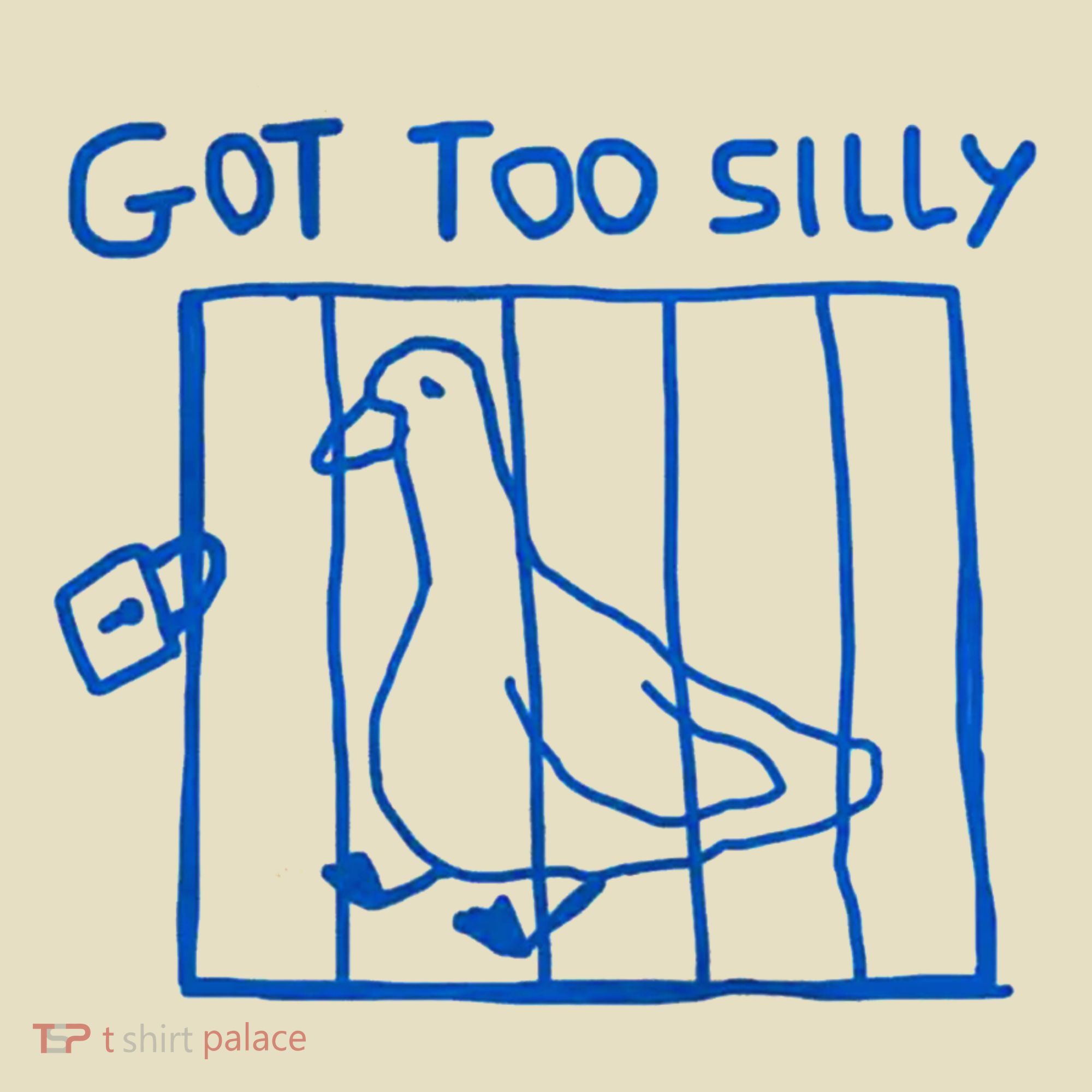 Got Too Silly Funny Duck, Silly Goose Funny, meme Comfort Colors Boxy T-Shirt