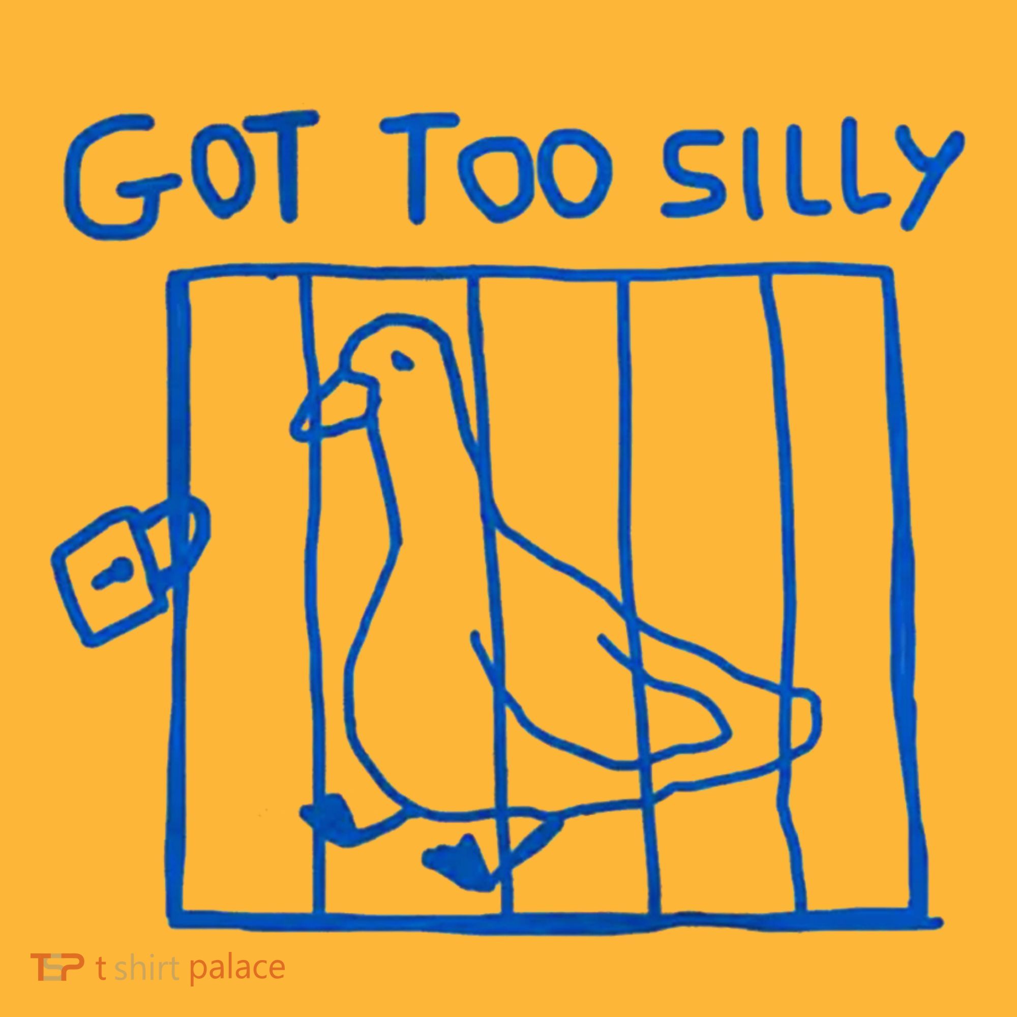 Got Too Silly Funny Duck, Silly Goose Funny, meme Sustainable Knit Beanie