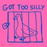 Got Too Silly Funny Duck, Silly Goose Funny, meme Stripe Pom Pom Beanie thumb 2