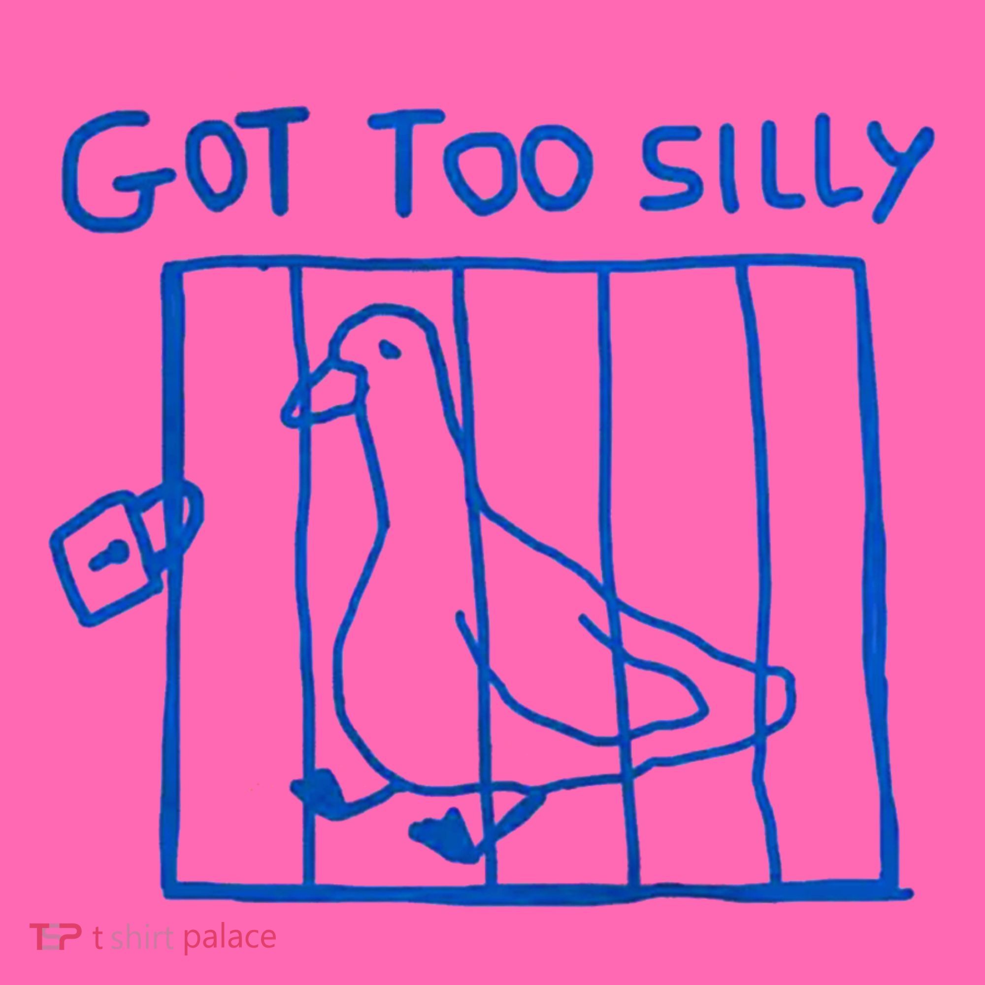 Got Too Silly Funny Duck, Silly Goose Funny, meme Stripe Pom Pom Beanie