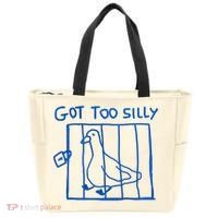 Got Too Silly Funny Duck, Silly Goose Funny, meme Tote Bag thumb 0