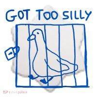 Got Too Silly Funny Duck, Silly Goose Funny, meme Ceramic Ornament thumb 2