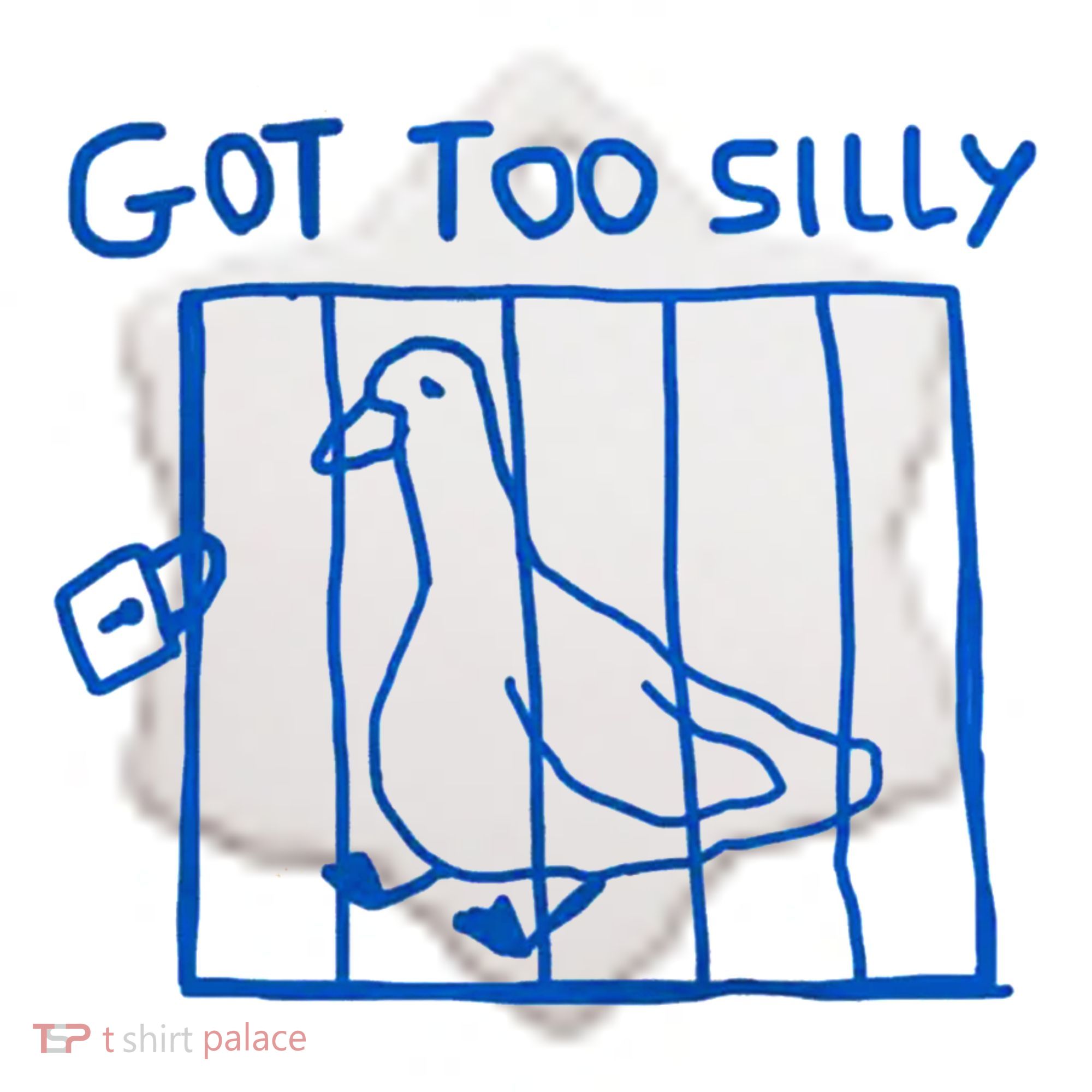 Got Too Silly Funny Duck, Silly Goose Funny, meme Ceramic Ornament