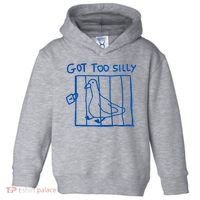 Got Too Silly Funny Duck, Silly Goose Funny, meme Toddler Hoodie thumb 0