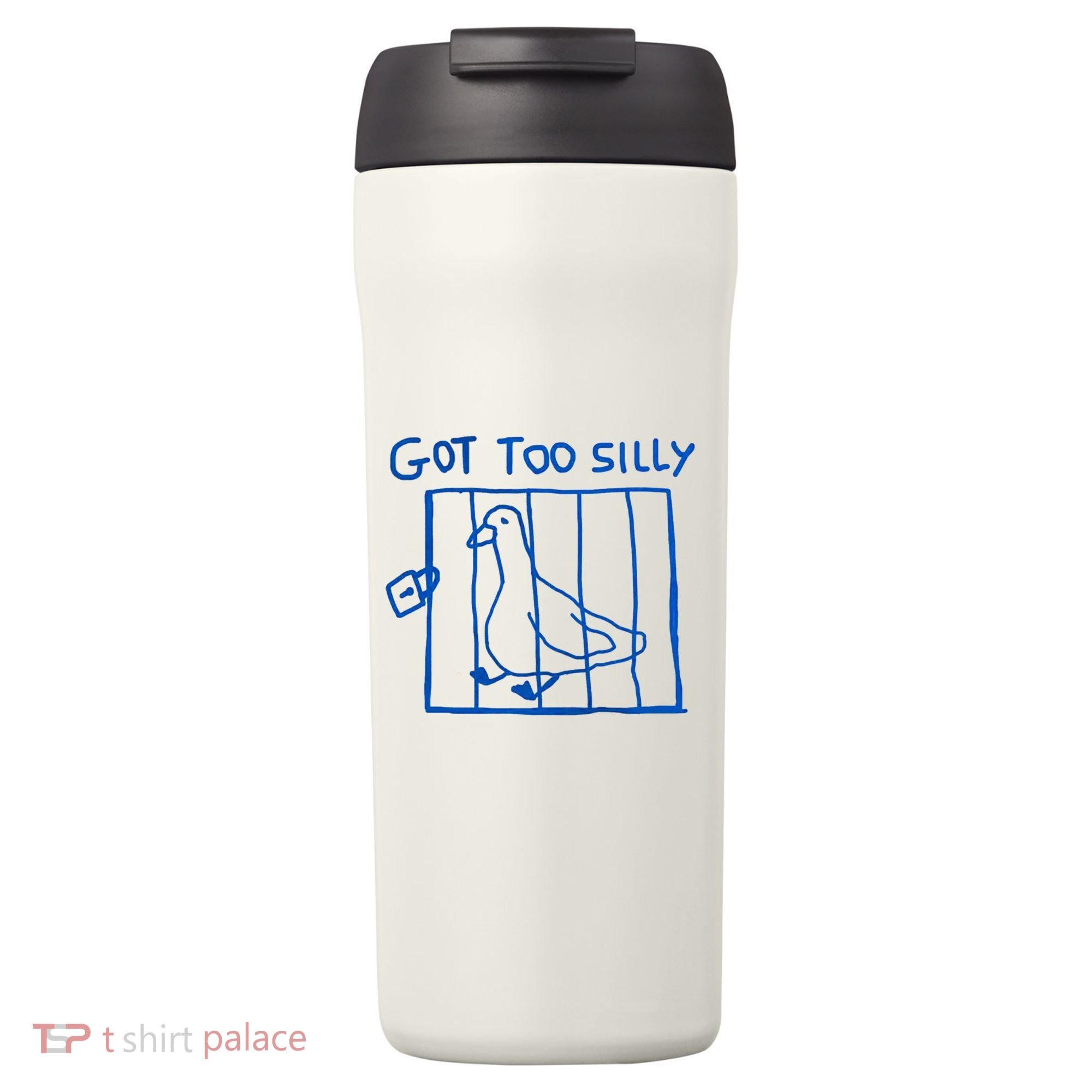 Got Too Silly Funny Duck, Silly Goose Funny, meme 24oz Duet Stainless Steel Tumbler