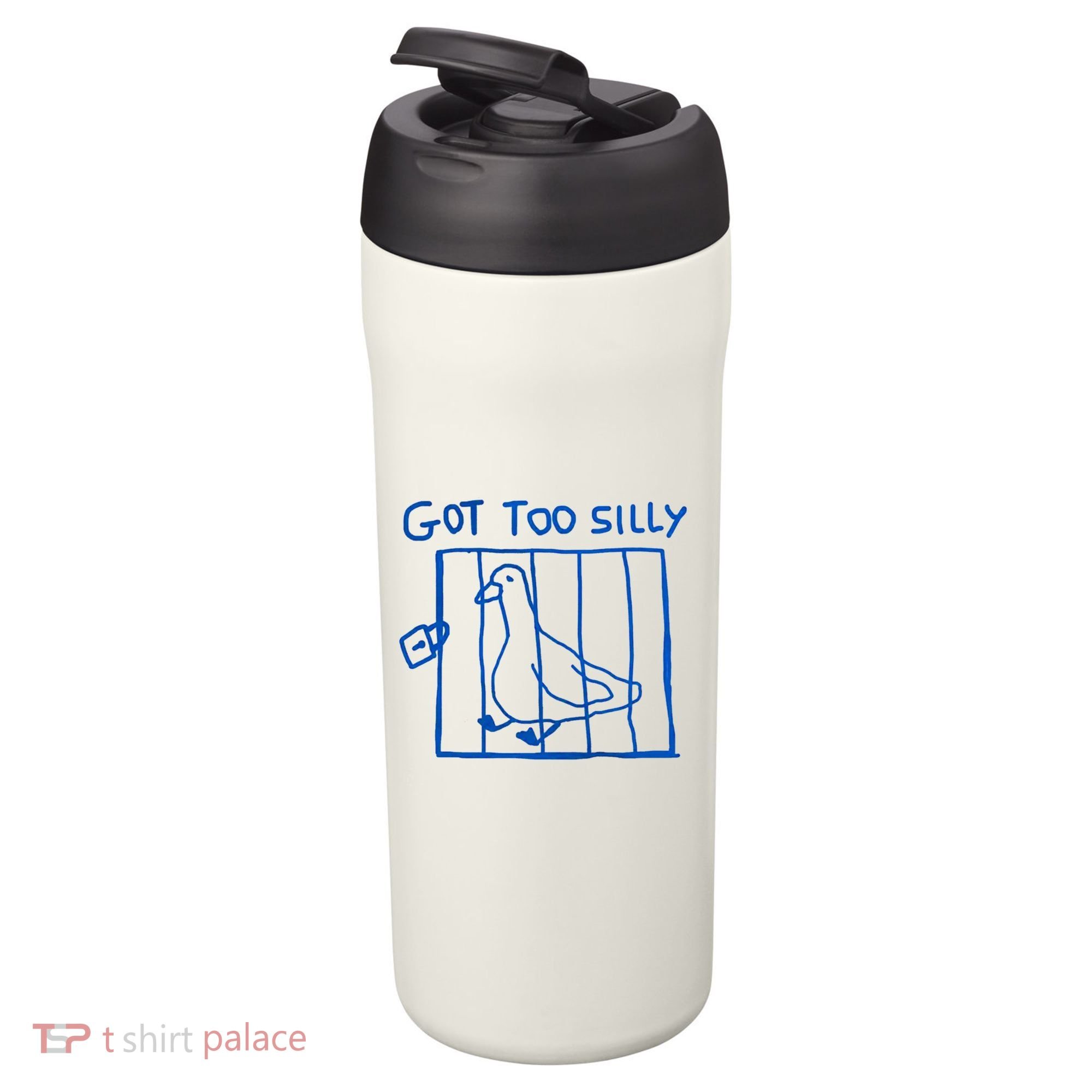 Got Too Silly Funny Duck, Silly Goose Funny, meme 24oz Duet Stainless Steel Tumbler