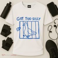 Got Too Silly Funny Duck, Silly Goose Funny, meme Cooling Performance Crew T-Shirt thumb 3