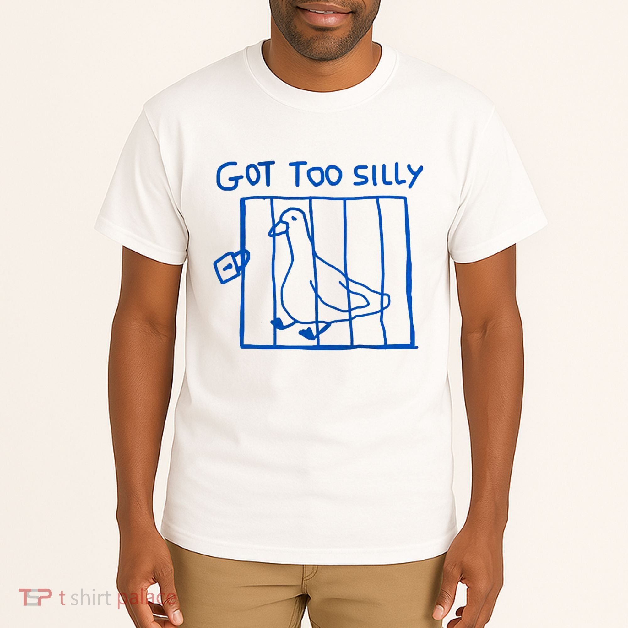 Got Too Silly Funny Duck, Silly Goose Funny, meme Tall T-Shirt