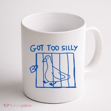 Got Too Silly Funny Duck, Silly Goose Funny, meme Coffee Mug back