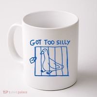Got Too Silly Funny Duck, Silly Goose Funny, meme Coffee Mug thumb 0
