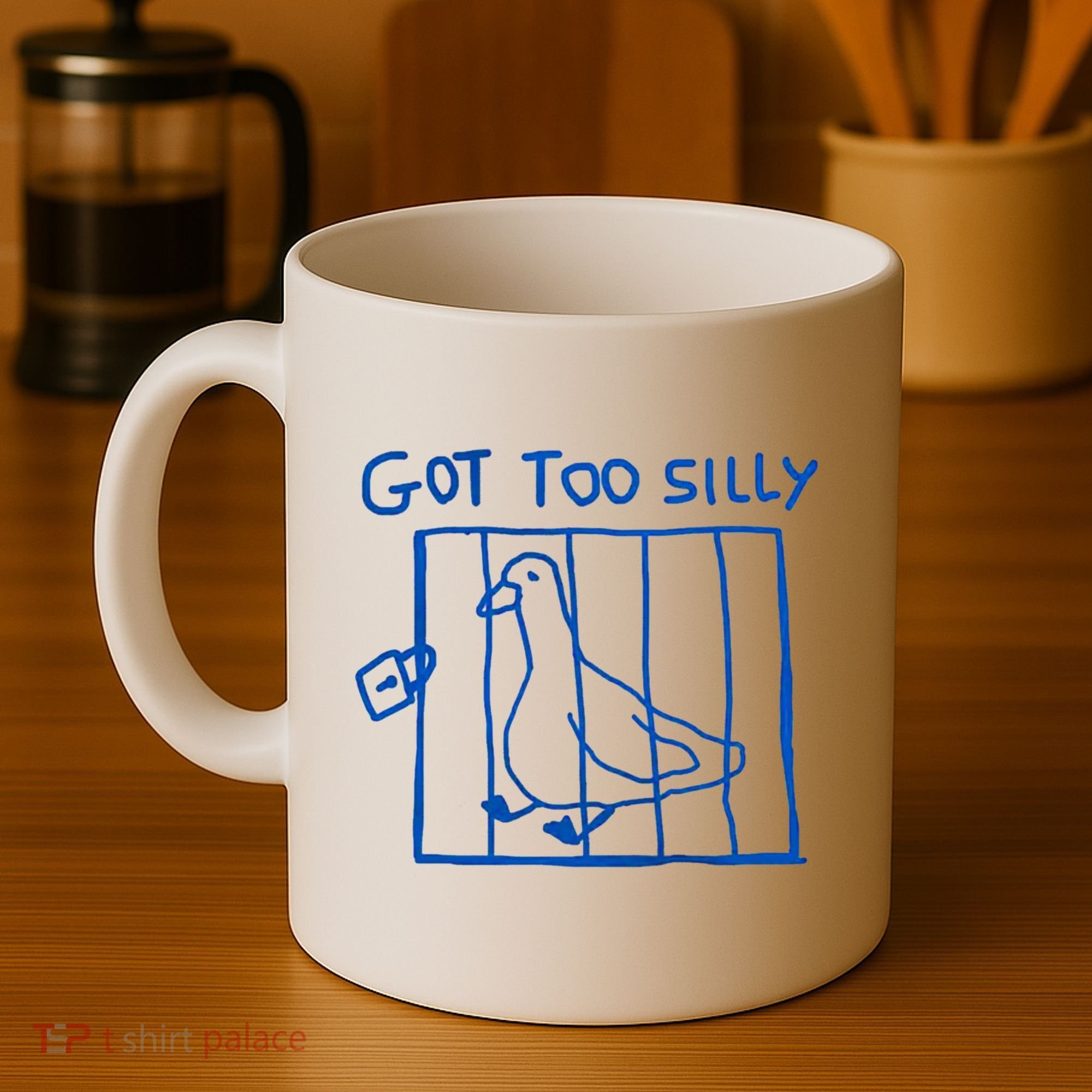 Got Too Silly Funny Duck, Silly Goose Funny, meme Coffee Mug