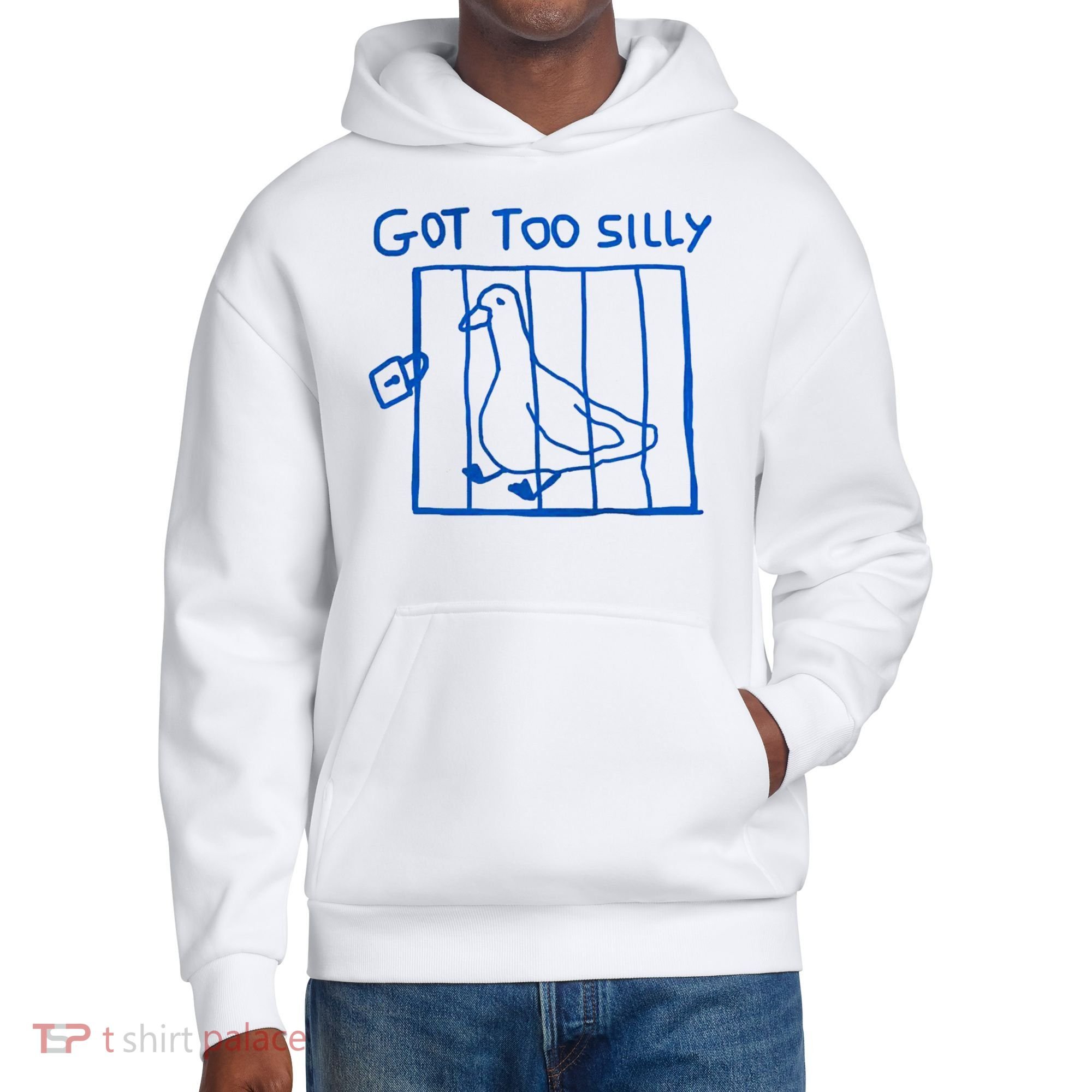 Got Too Silly Funny Duck, Silly Goose Funny, meme District V.I.T. Heavyweight Hoodie