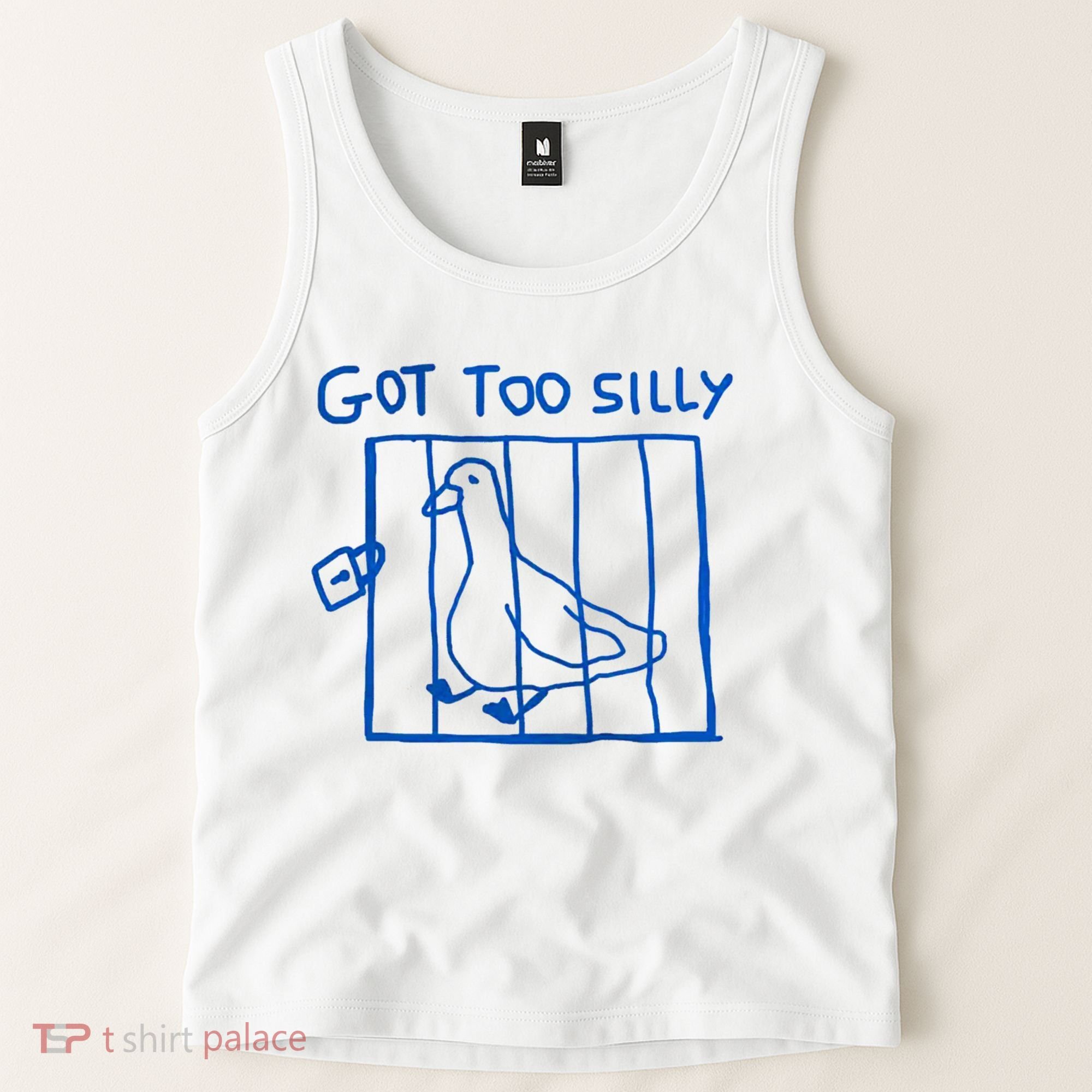 Got Too Silly Funny Duck, Silly Goose Funny, meme Tank Top
