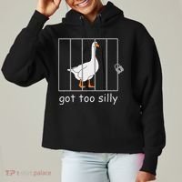 Got Too Silly  Silly Goose Ladies Heavyweight Boxy Pullover Hoodie thumb 0
