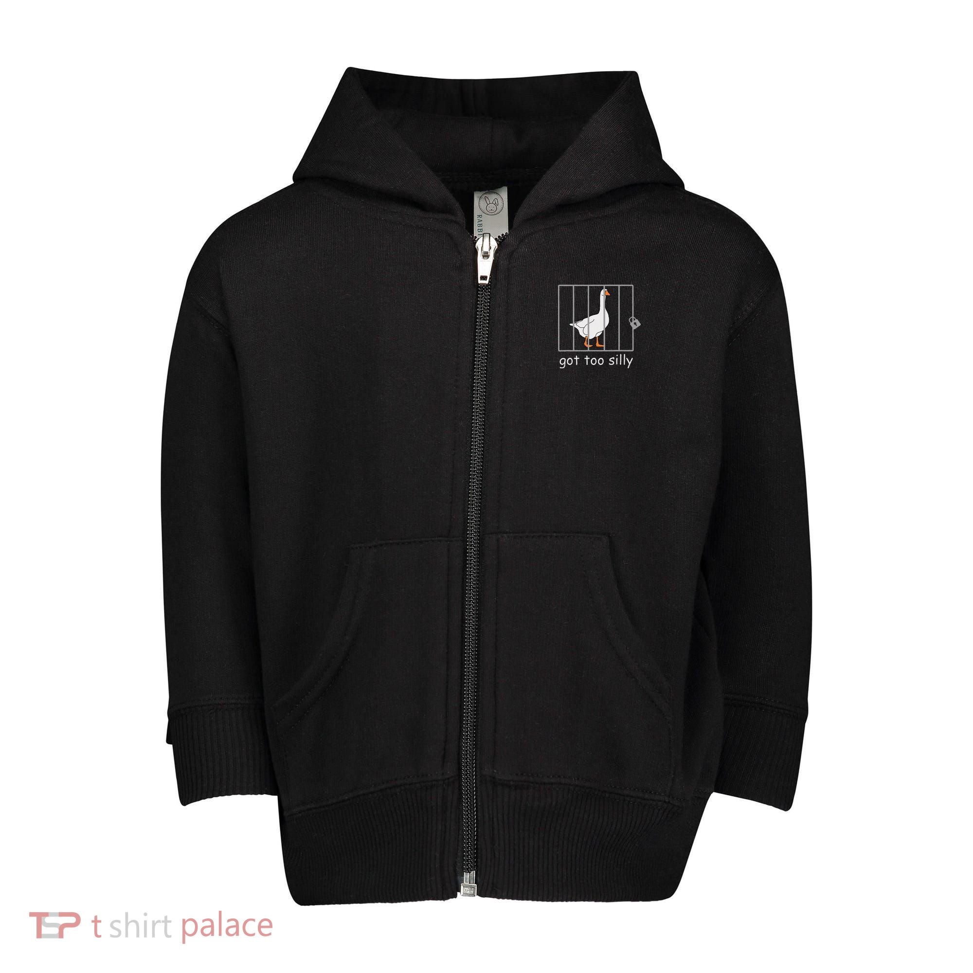 Got Too Silly  Silly Goose Toddler Zip Fleece Hoodie