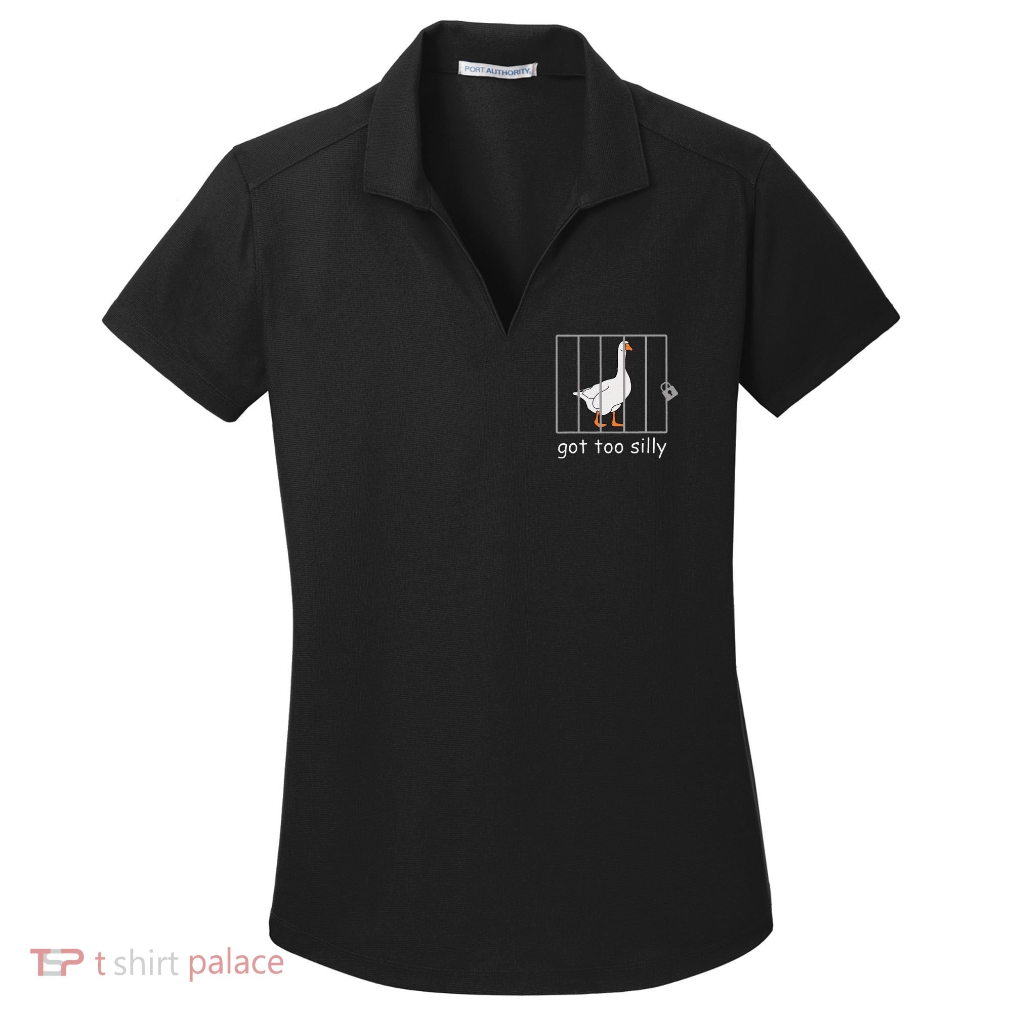 Got Too Silly  Silly Goose Women's Dry Zone Grid Polo