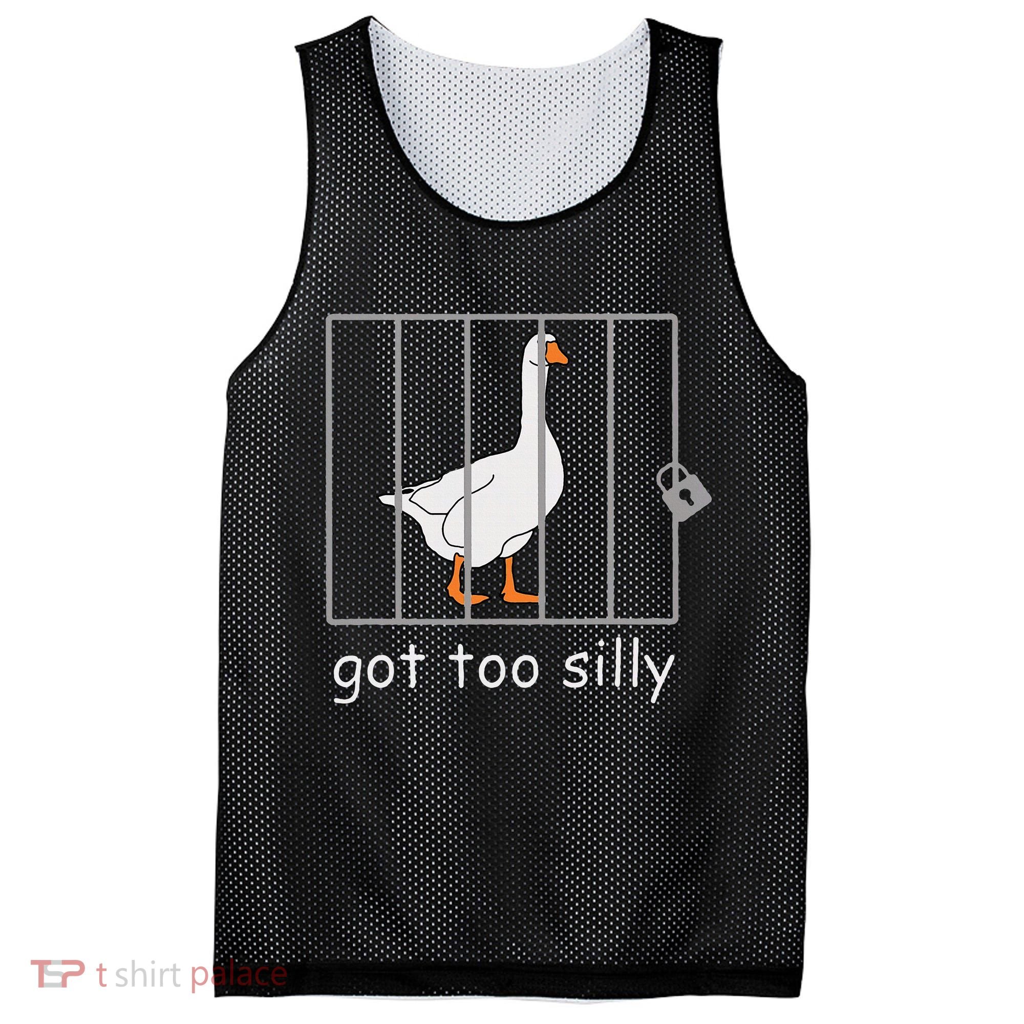 Got Too Silly  Silly Goose Mesh Reversible Basketball Jersey Tank