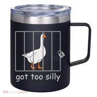 Got Too Silly  Silly Goose 12oz Stainless Steel Coffee Mug thumb 0
