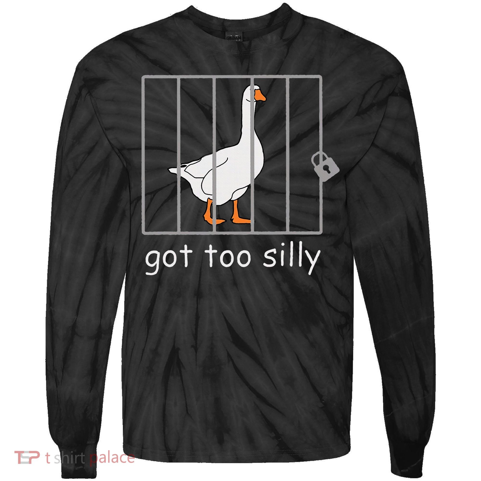 Got Too Silly  Silly Goose Tie-Dye Long Sleeve Shirt