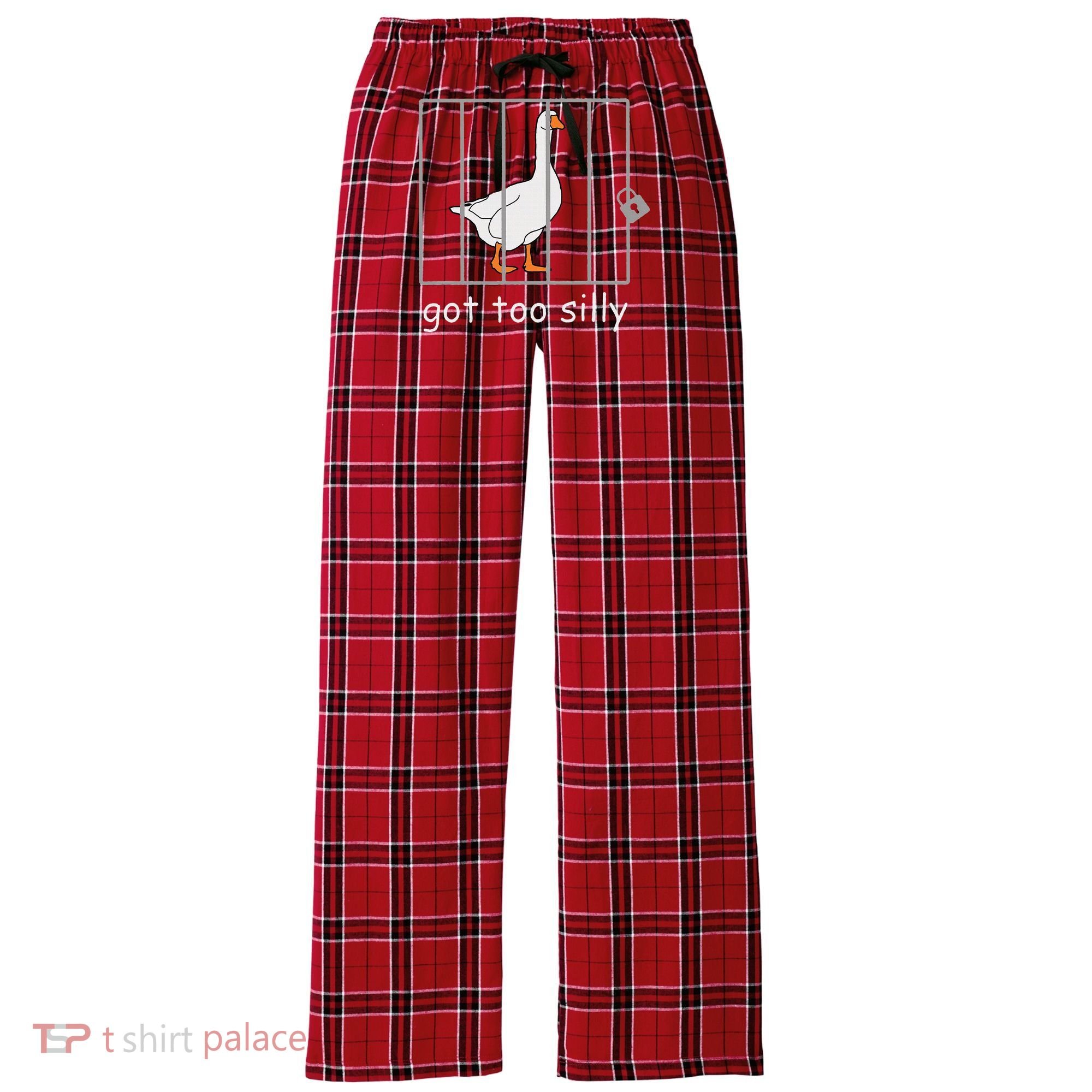 Got Too Silly  Silly Goose Women's Flannel Plaid Pajama Pants