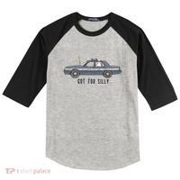Got Too Silly Goose And Playful Police Car Humor Raglan Baseball Sleeve Shirt thumb 0