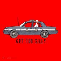 Got Too Silly Goose And Playful Police Car Humor Santa Hat thumb 1