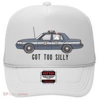 Got Too Silly Goose And Playful Police Car Humor Hat thumb 0
