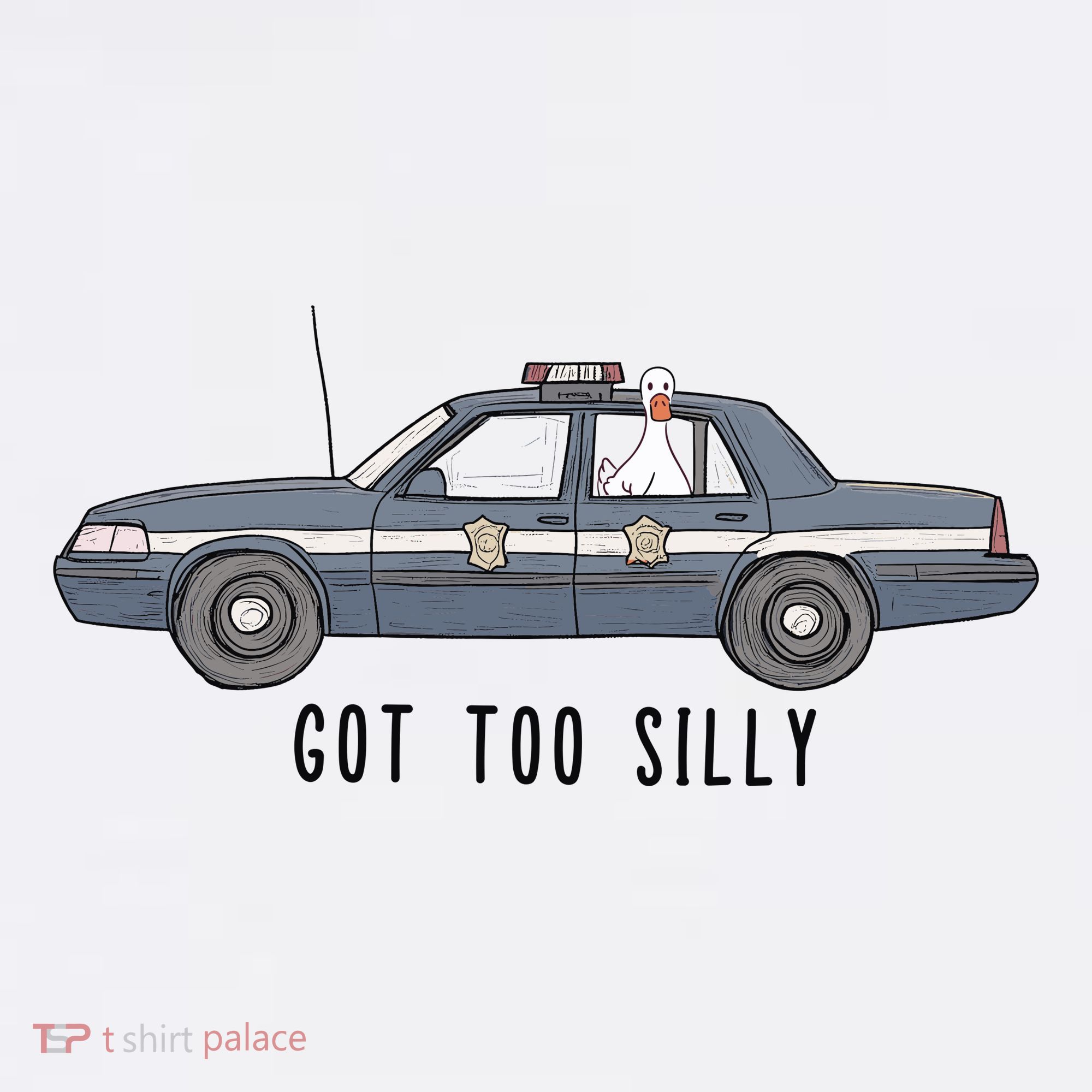 Got Too Silly Goose And Playful Police Car Humor Hat