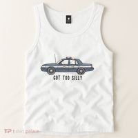 Got Too Silly Goose And Playful Police Car Humor Tank Top thumb 2