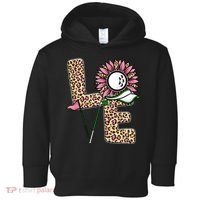 Golf T Shirts, Love Golf Leopard Sunflower Sports Ball Valentine Plus Size Toddler Hoodie thumb 0